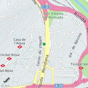 OpenStreetMap - Avinguda Meridiana con Pont de Sarajevo (Trinitat Nova, Trinitat Vella)