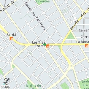 OpenStreetMap - diversos carrers de Les Tres Torres