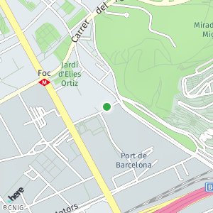 OpenStreetMap - Ies Montjuic, Carrer del Cisell, La Marina de Port, Barcelona, Espanya