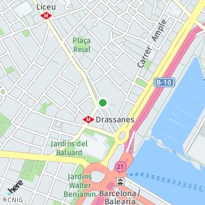 OpenStreetMap - Rambla de Santa Mònica, Barcelona, España