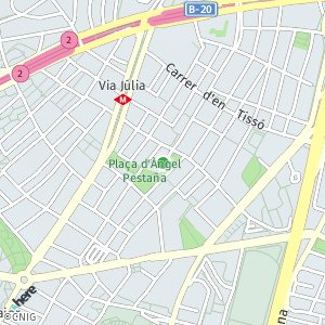 OpenStreetMap - Casal de barri de Prosperitat, Plaça d'Àngel Pestaña, Barcelona, Espanya